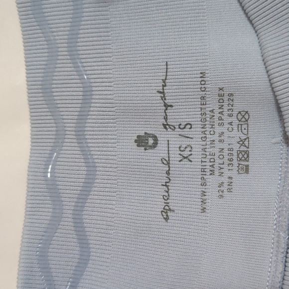 Spiritual Gangster Love Sculpt 7/8 Ruffle Leggings, Color Pastel Blue Size XS/S - Picture 16 of 16